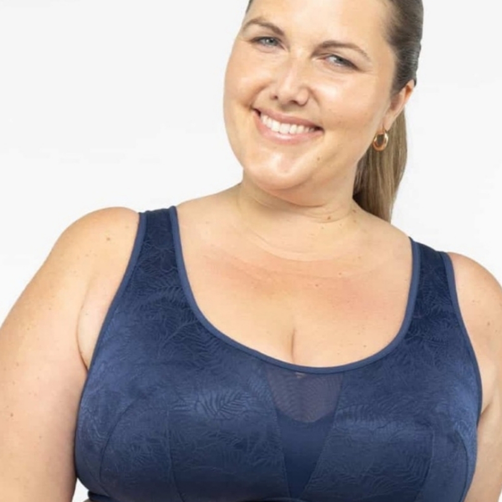 Understance Amber Smooth Navy Lace Comfort Bralette